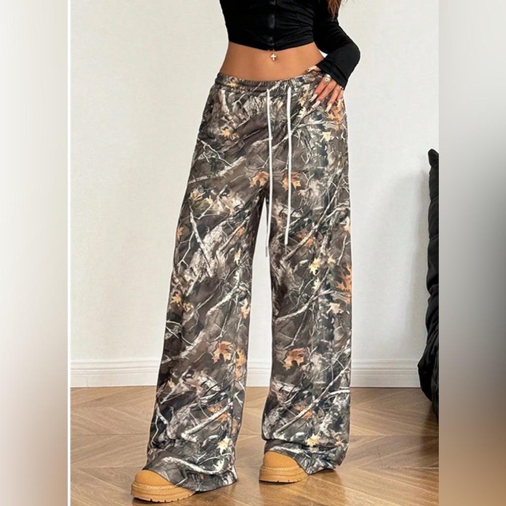 Camouflage Wide Leg Pants